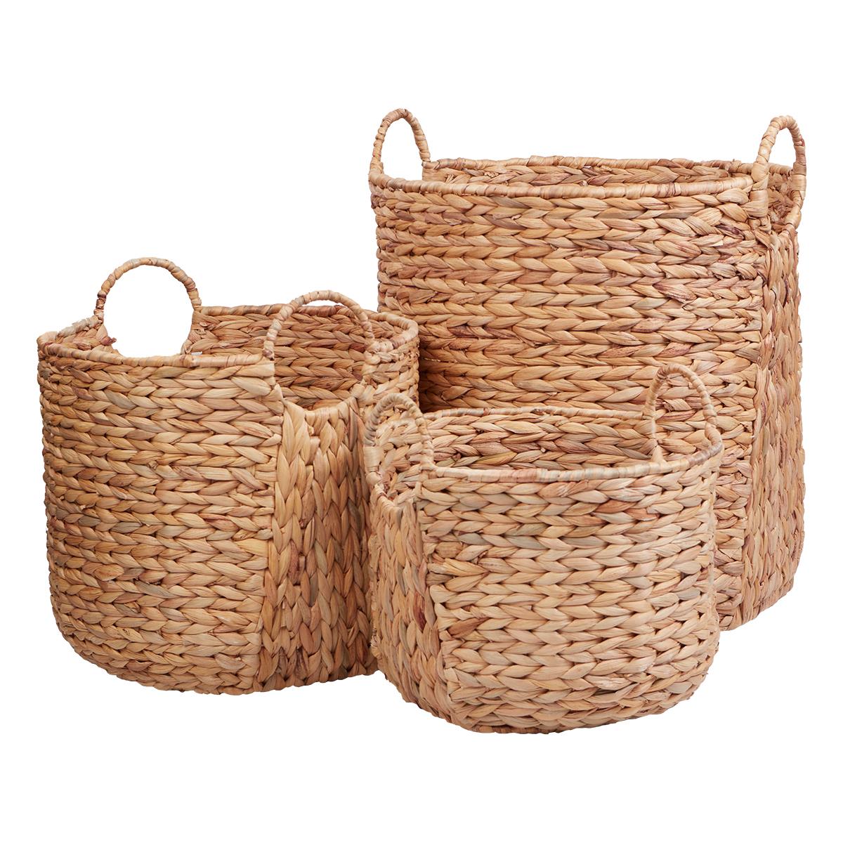 S/3 Canastas Water Hyacinth Vintage Home image number null