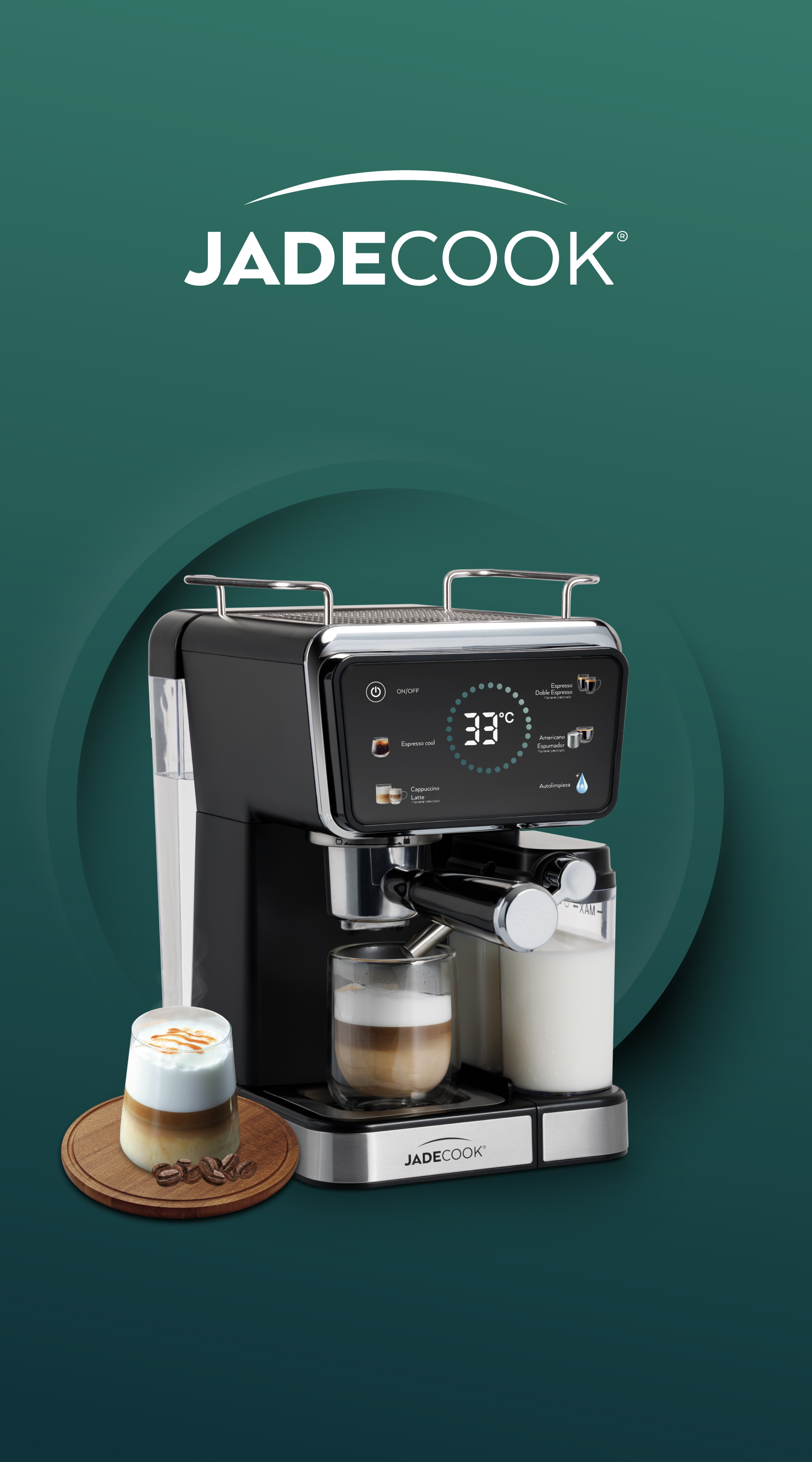 Maquina Espresso Retro Digital Jade Electro image number null