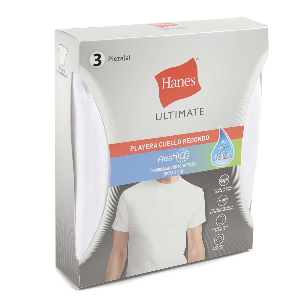 Playera 3 Pack Hanes Para Hombre Modelo elo 2855S01S01 image number null