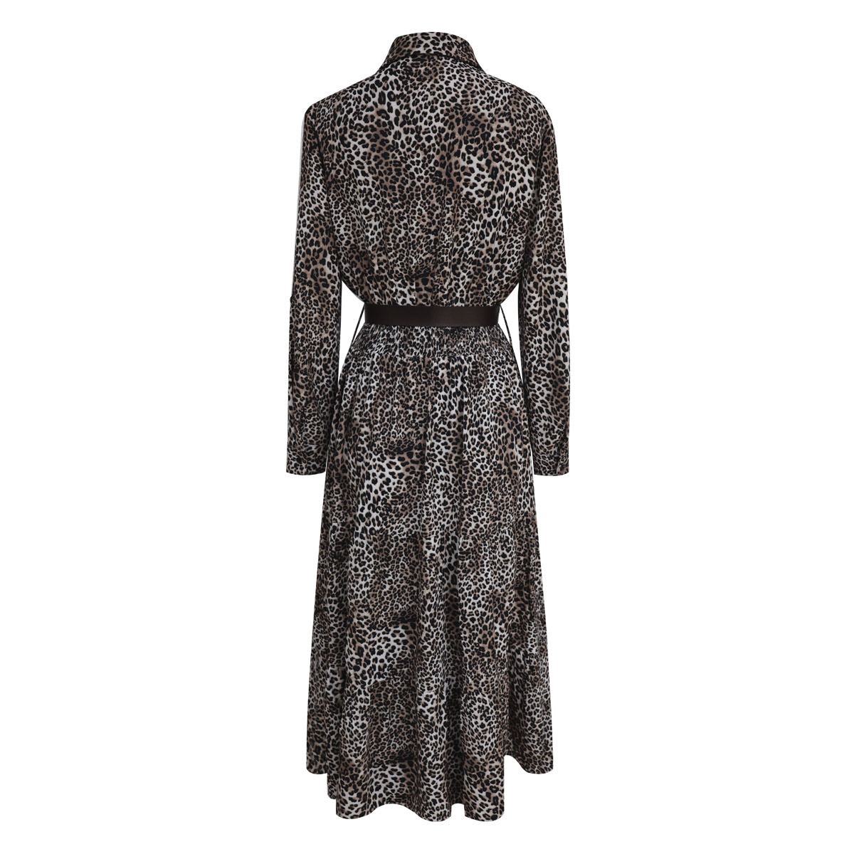 Vestido largo camisero estampado "Safari Chic" para Mujer Petite JUST BY BASEL image number null