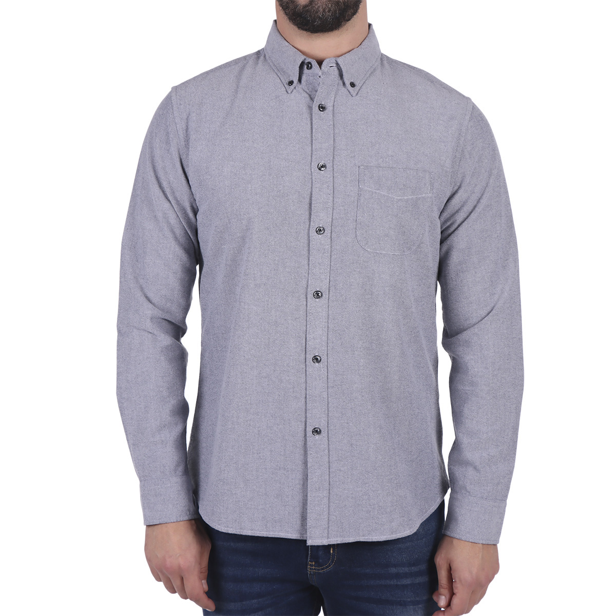 Camisa Oxford Manga Larga Dise&ntilde;o Liso Jeanius para Hombre image number null