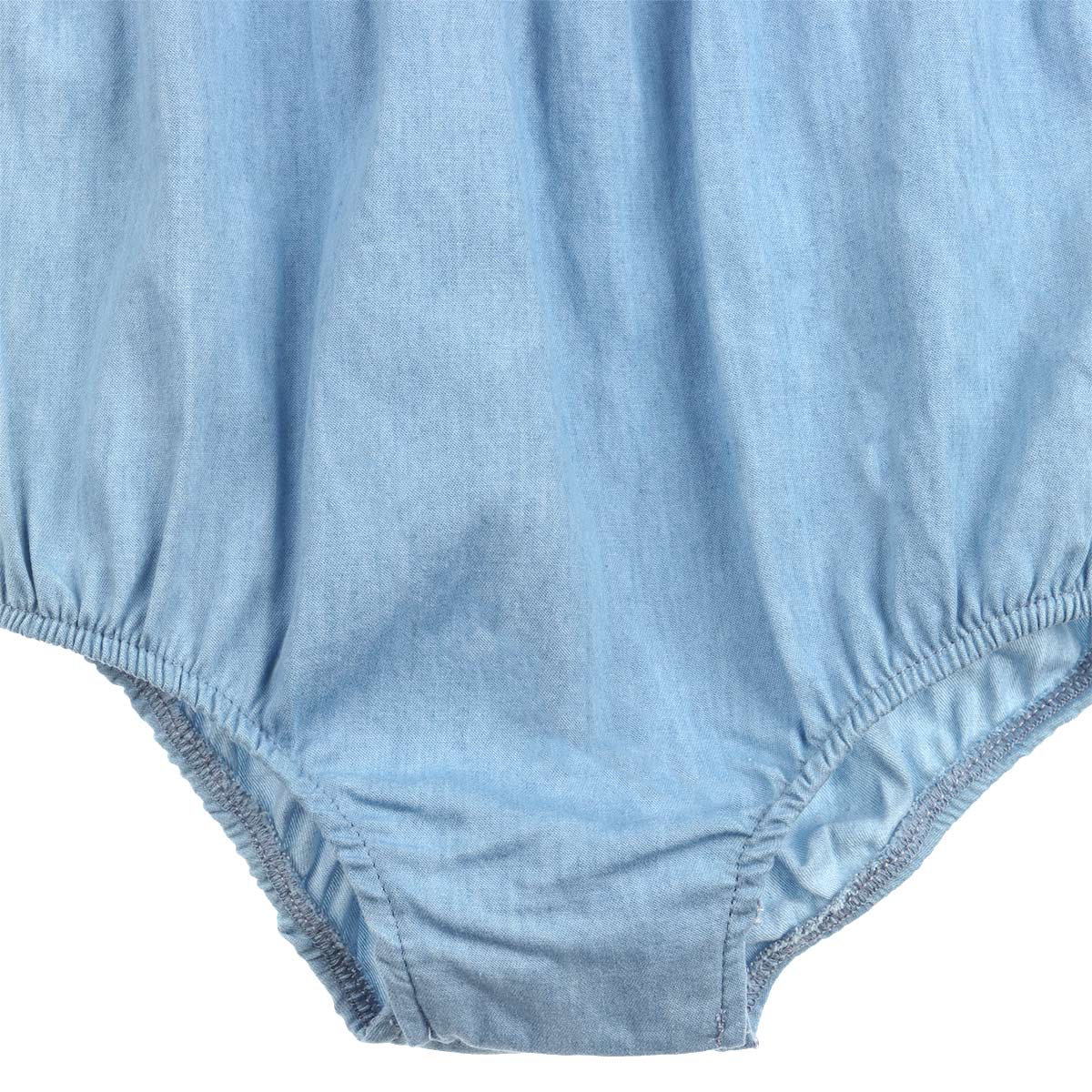 Romper Chambray Volantes 100% Algod&oacute;n Carosello Beb&eacute; Ni&ntilde;a image number null