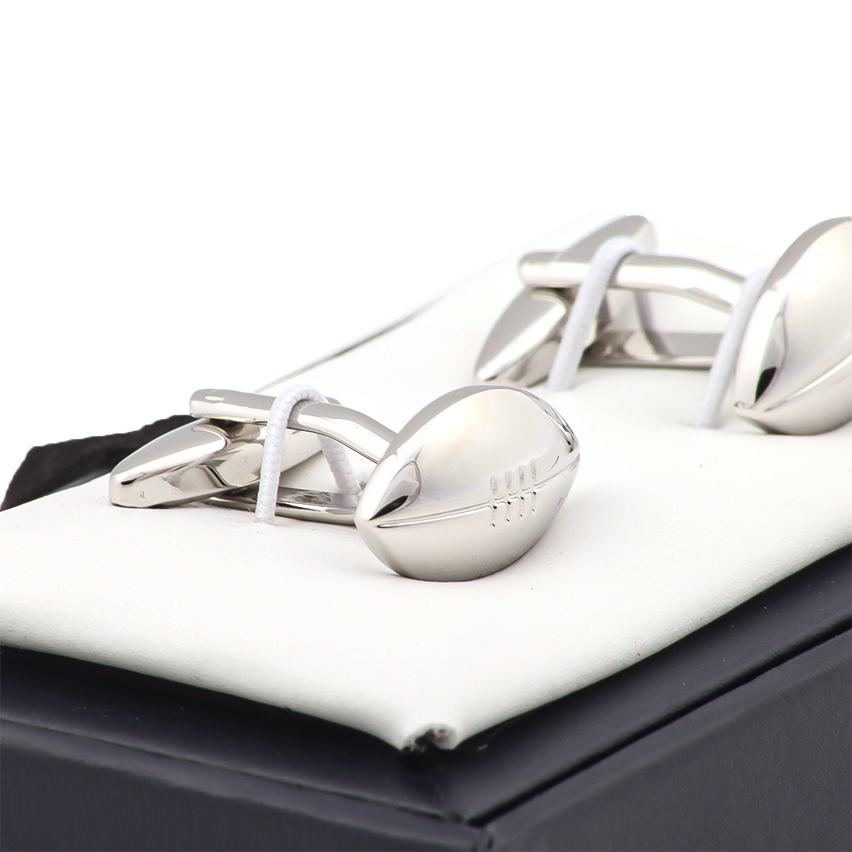 Mancuernillas Figura Bal&oacute;n Rugby Plata Carlo Corinto para Hombre image number null