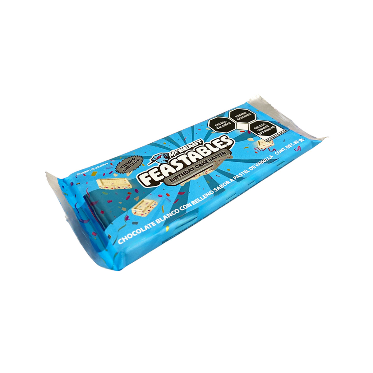 Edici&oacute;n Especial / Tablilla de Chocolate Blanco Sabor Pastel Vainilla MR BEAST&nbsp;60 gr image number null