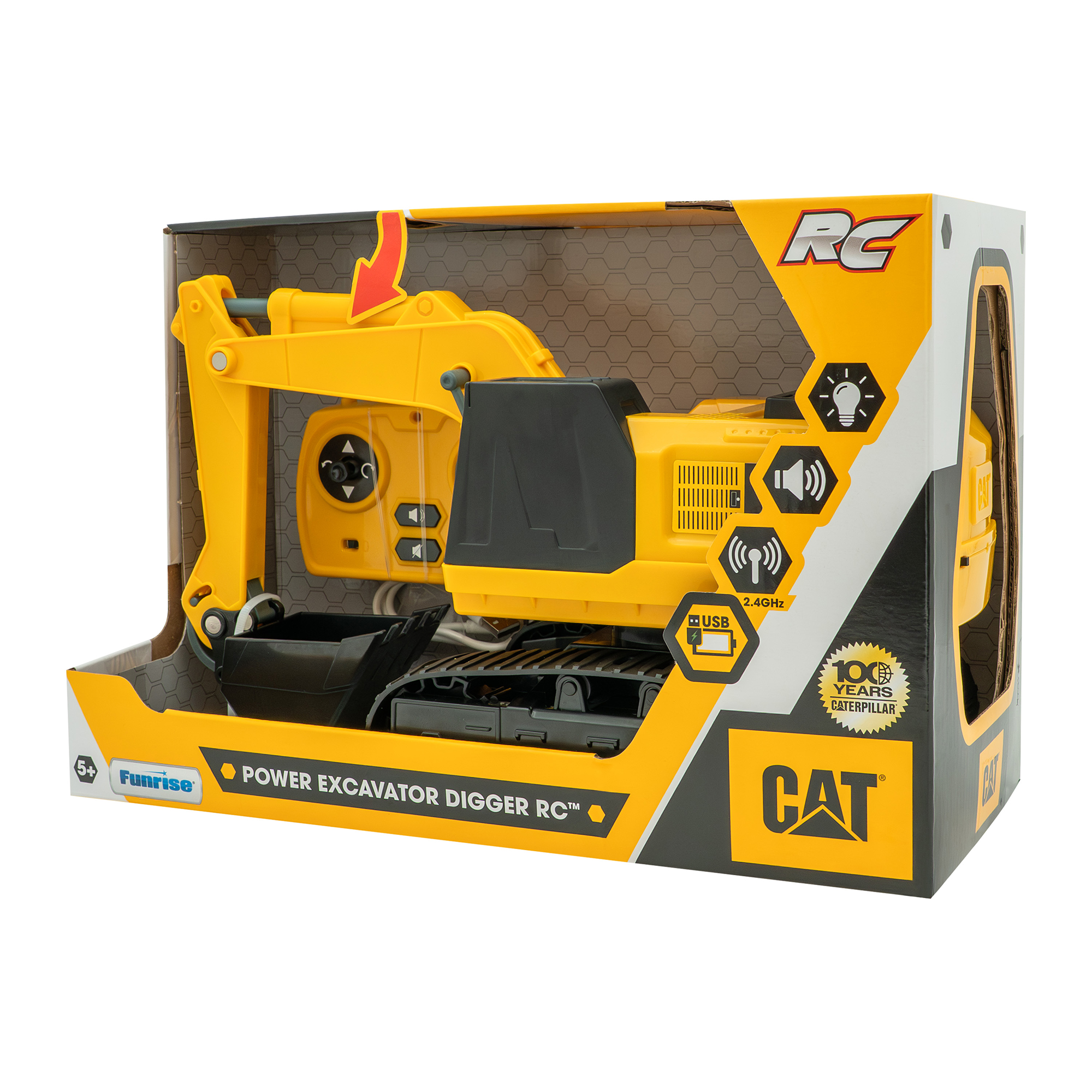 Excavadora De Pl&aacute;stico Rc Cat image number null
