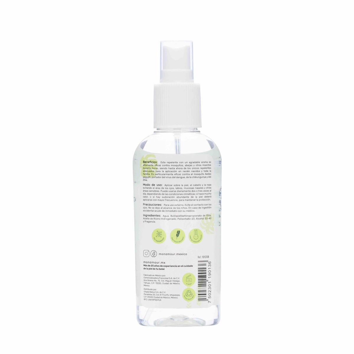 Relente Mon Amour Contra Mosquitos e Insectos 125 ml image number null
