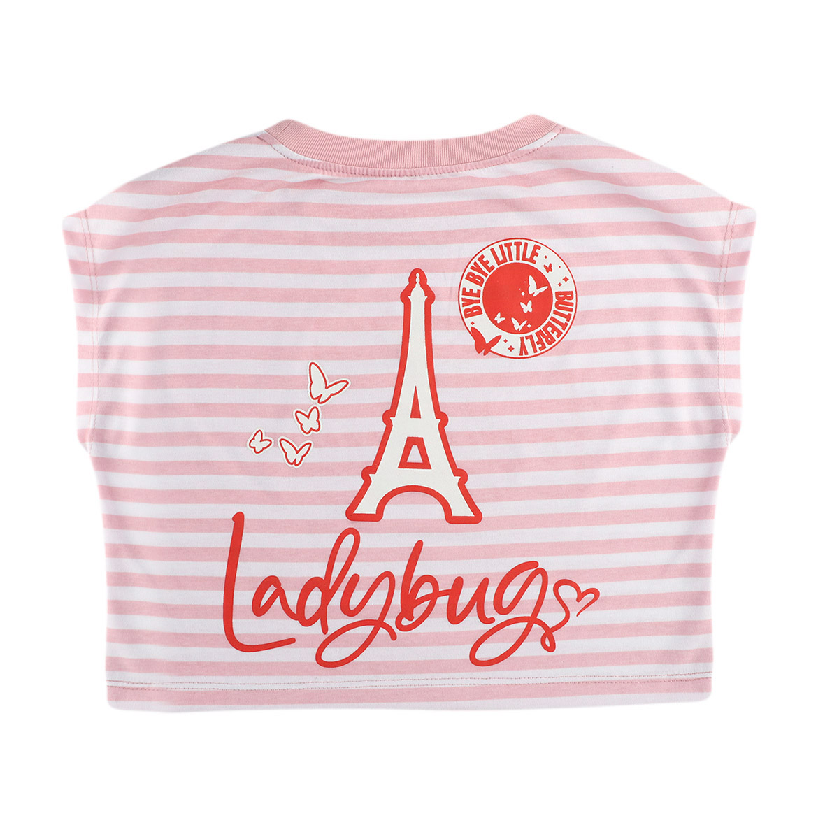 Playera sin Mangas Lady Bug Rayas para Ni&ntilde;a image number null