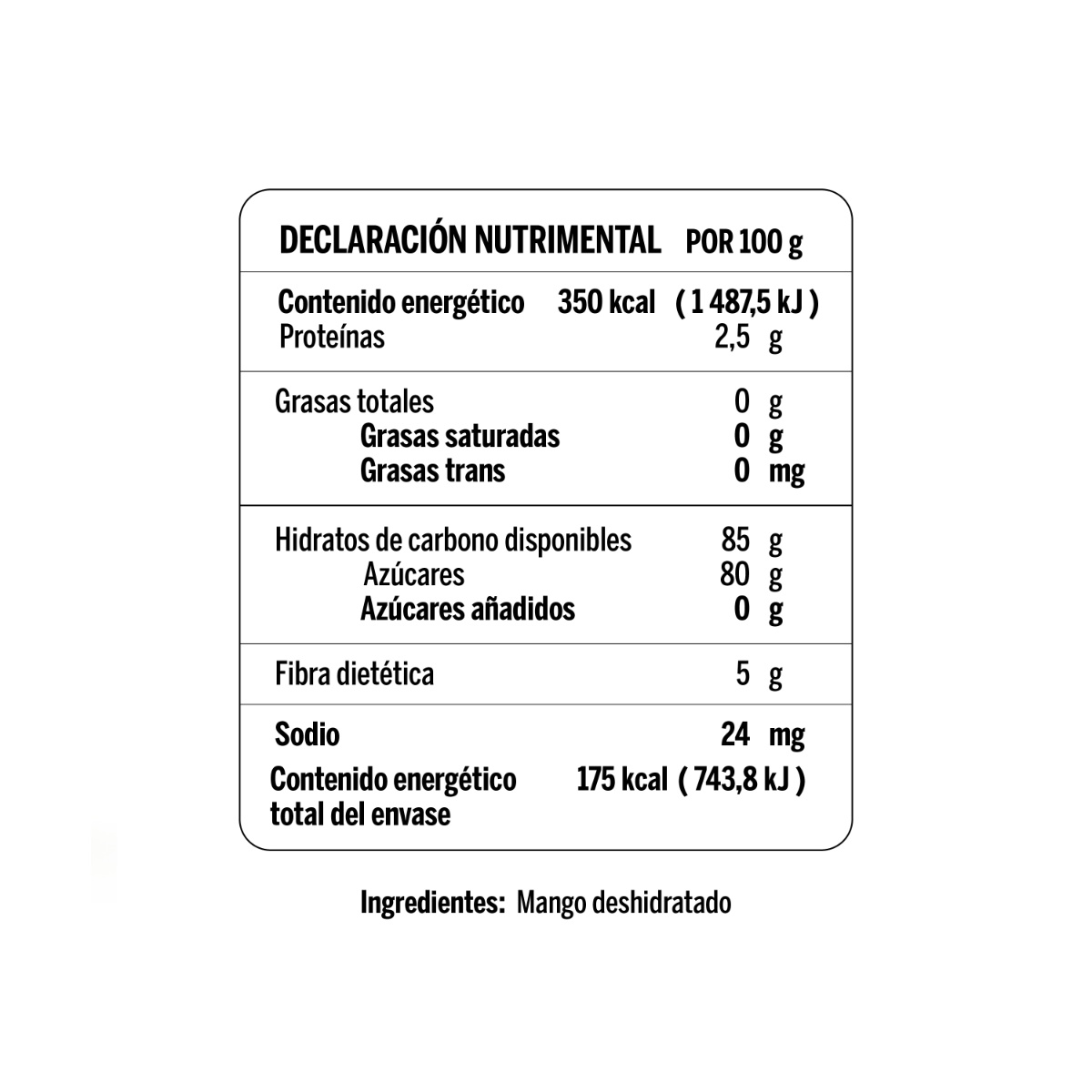 Mango Deshidratado &Eacute;kole 50g image number null