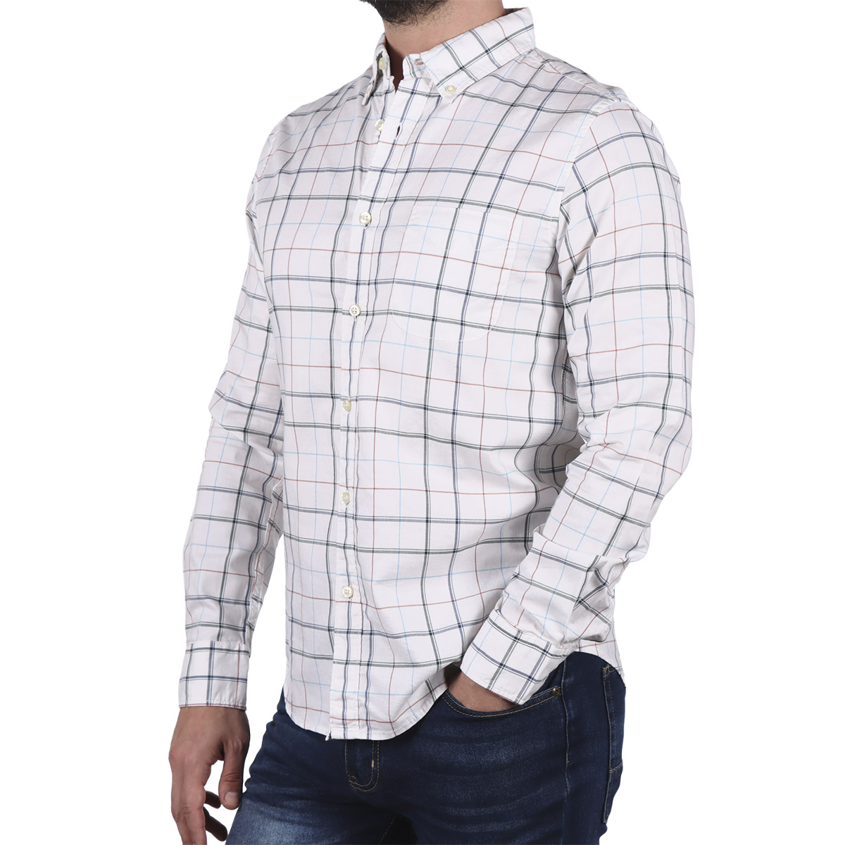 Camisa Algod&oacute;n L&iacute;neas Entrelazadas J. OPUS para Hombre image number null
