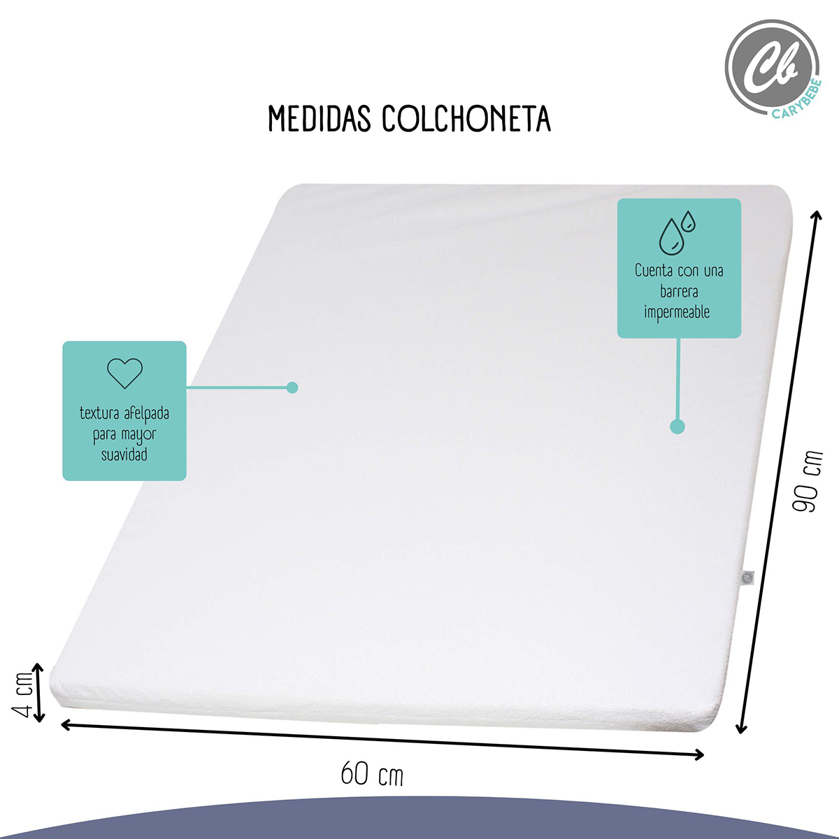 Colch&oacute;n para Cuna Cary con Protector Impermeable image number null