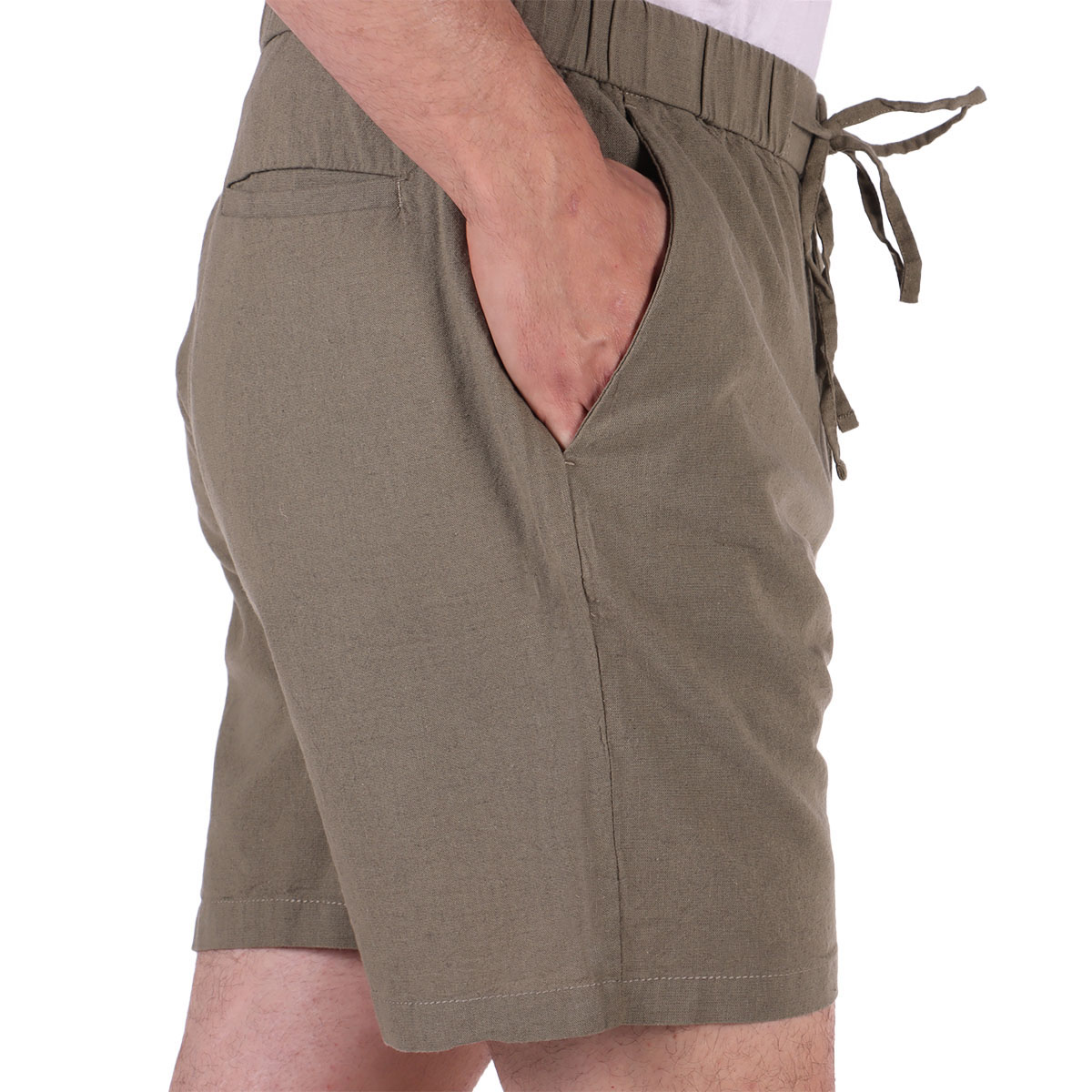 Bermuda Lino Cintura El&aacute;stica Fukka para Hombre image number null
