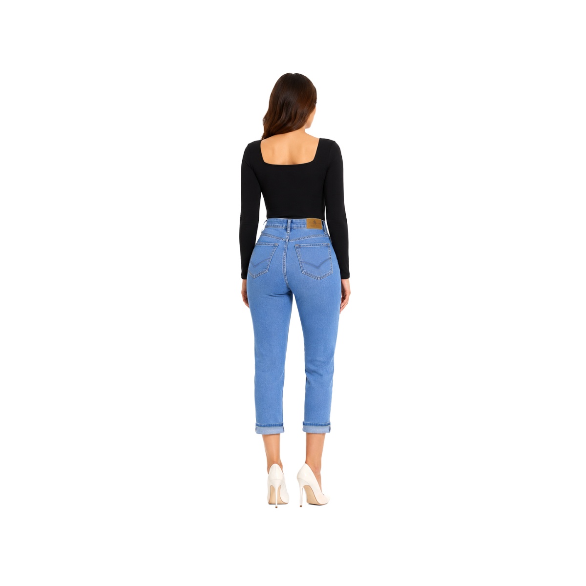 Jeans Corte Recto Cropped Royal Polo Club Para Mujer Petite image number null