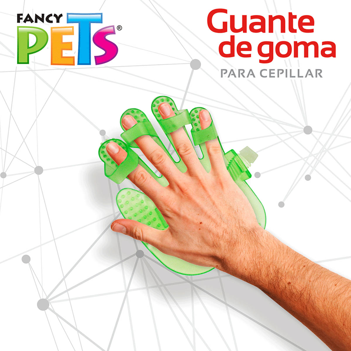 Guante De Goma Para Almohazar Fancy Pets Mod. Fl8317 Para Perro image number null