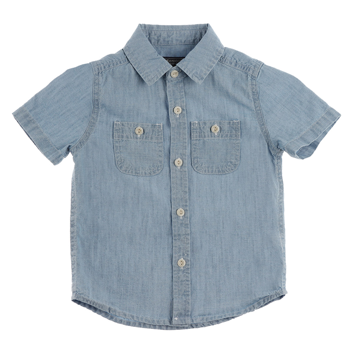Camisa Denim Manga Corta con Bolsillos Jeanious para Ni&ntilde;o image number null