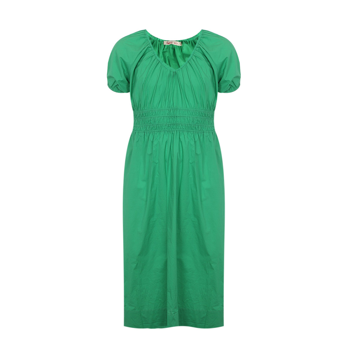 Vestido Manga Corta De Popelina Fukka Para Mujer Curvy image number null