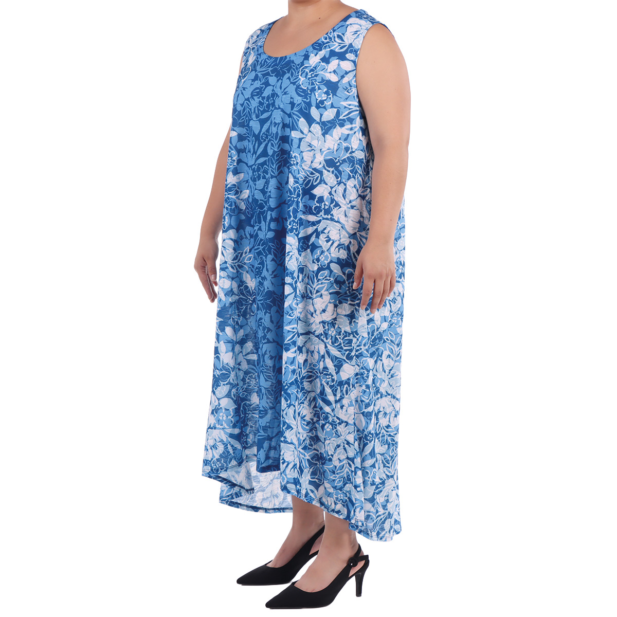Vestido Asim&eacute;trico Estampado Flores Ruby Rd para Mujer Curvy image number null