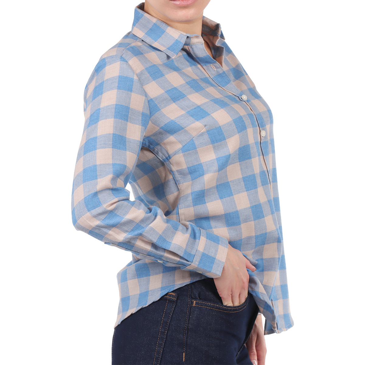 Camisa Cuadros Manga Larga Royal Polo Club Mujer Petite image number null
