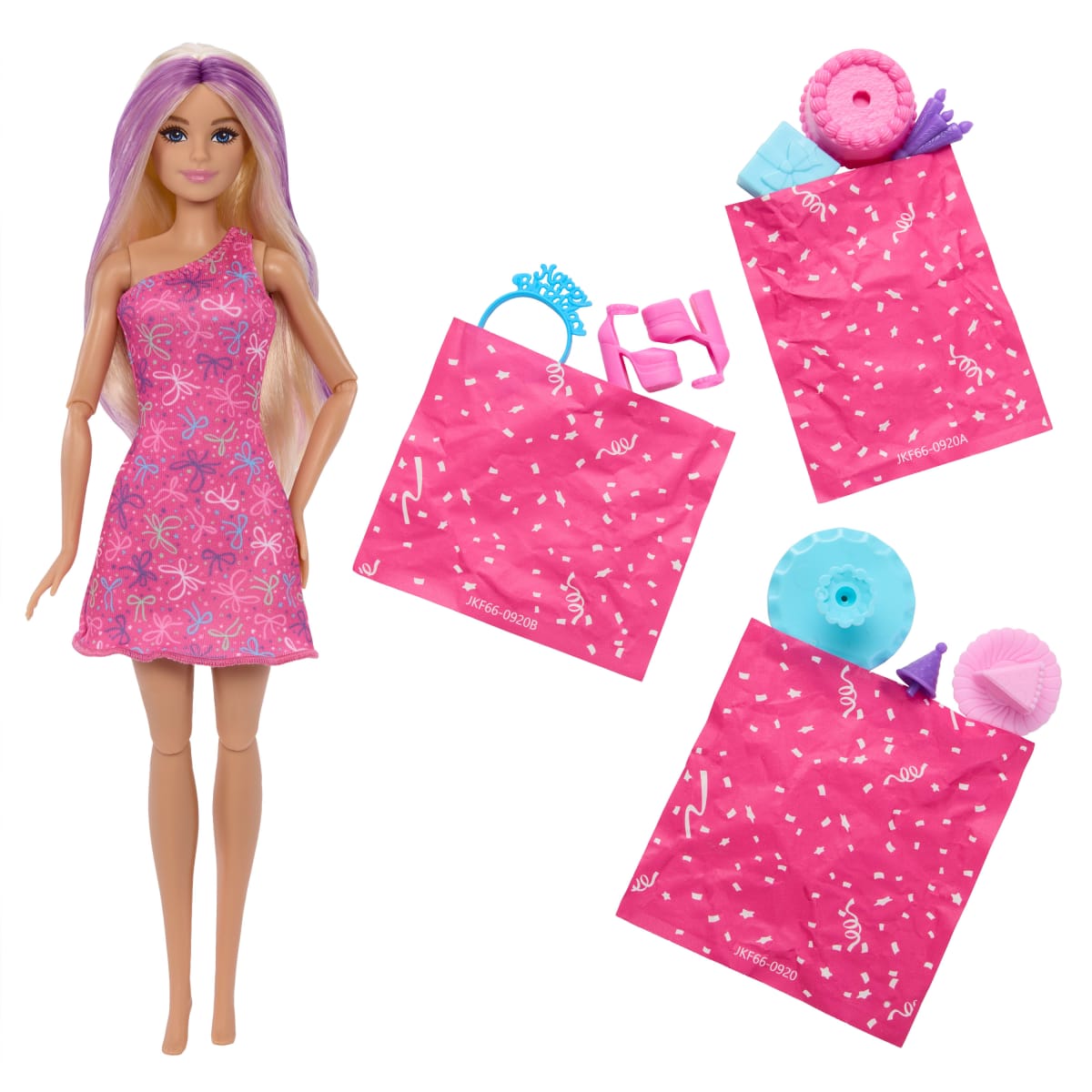 Barbie Party Unboxed Mu&ntilde;eca Resbaladilla Sorpresa image number null
