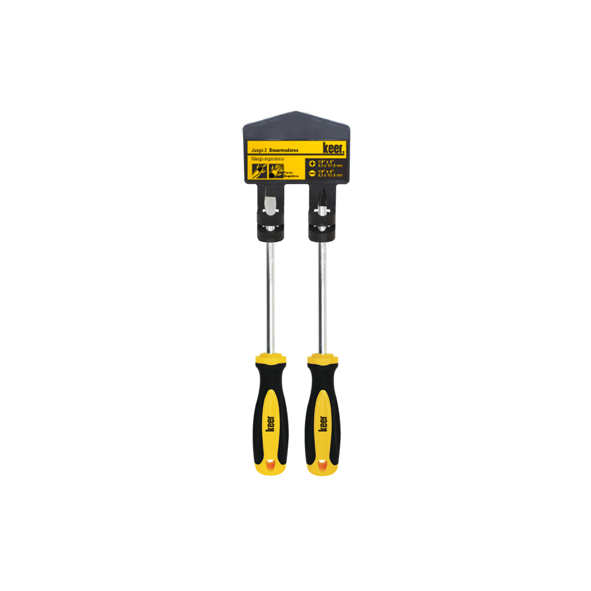 Santul 6672 Juego De 2 Desarmadores, Mango Bimaterial Cabinet 1/4" X 4" image number null