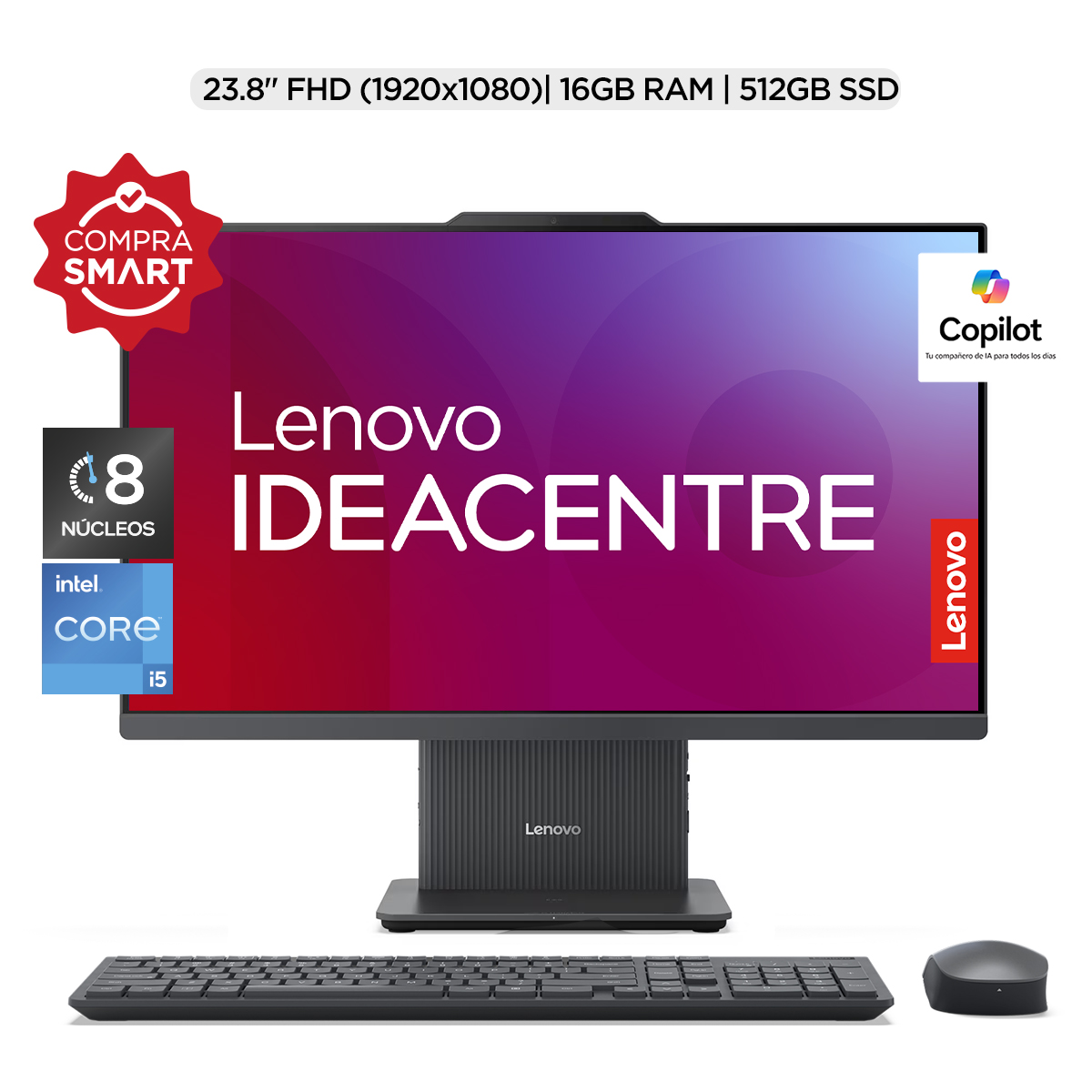 Desktop All In One Lenovo IdeaCentre 23.8 Intel Core i5-13420H / 8 n&uacute;cleos /16 GB RAM /512 GB SSD Windows 11 Home" image number null