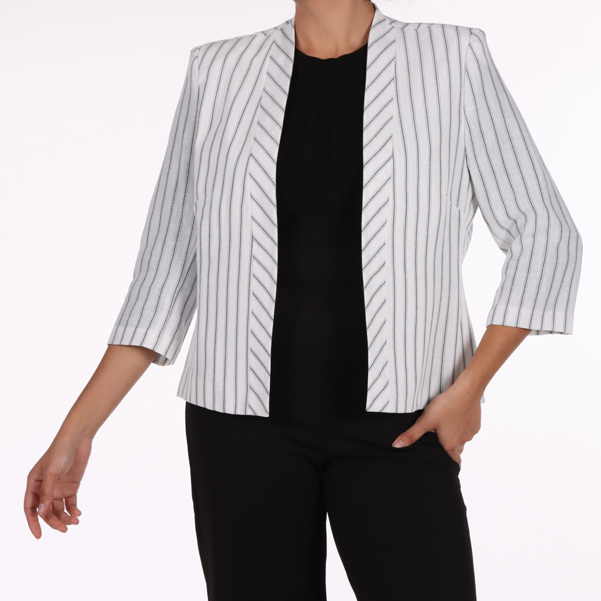 Saco Rayas Manga 3/4 Elegante Diva By Gamus para Mujer image number null