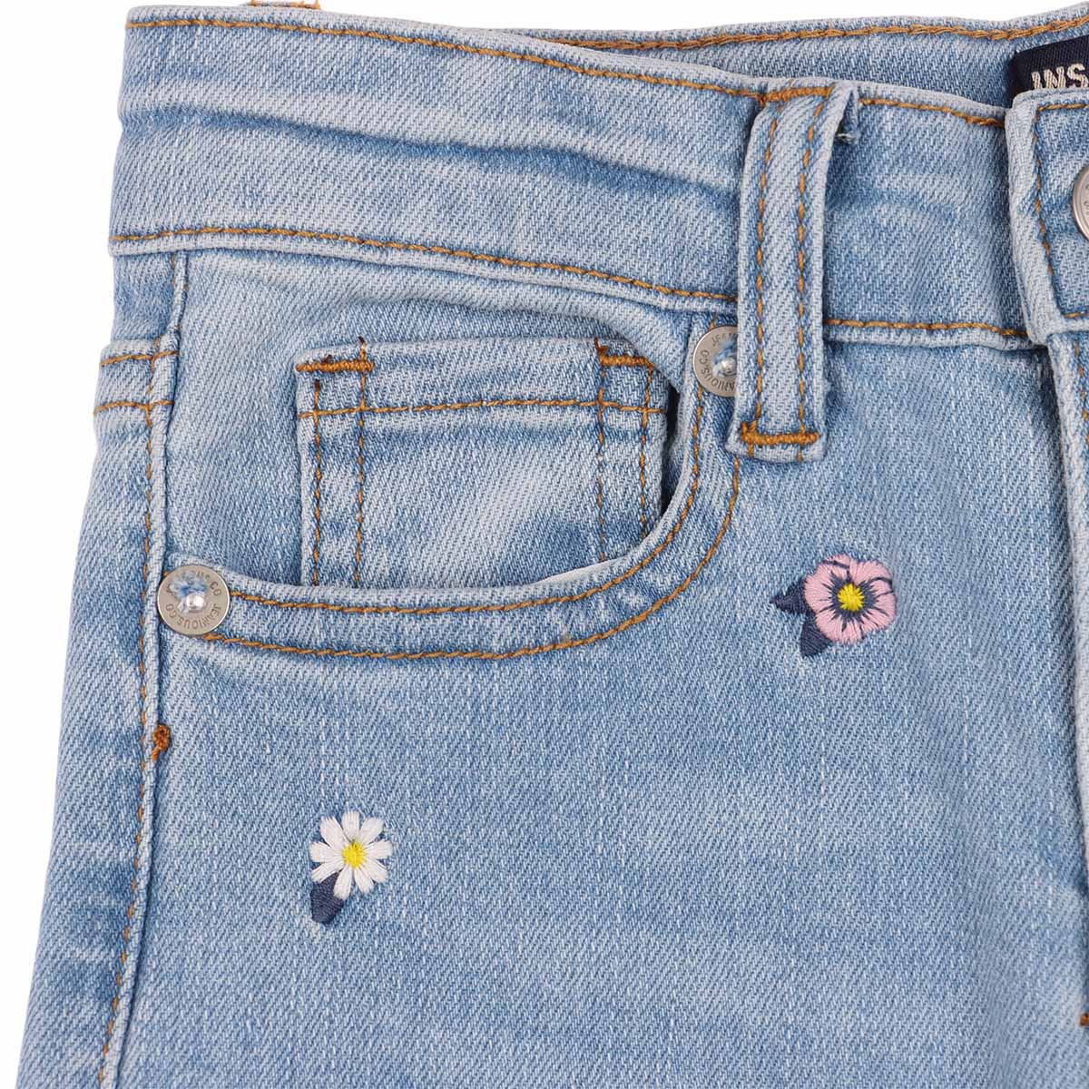 Jeans Bordado Flores Mezclilla Jeanious para Ni&ntilde;a Toddler image number null
