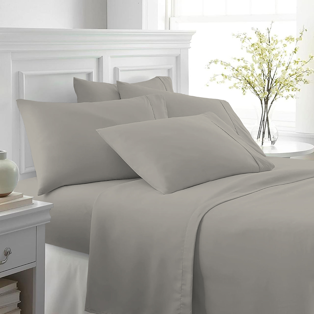 S&aacute;bana Matrimonial Taupe Home Nature image number null