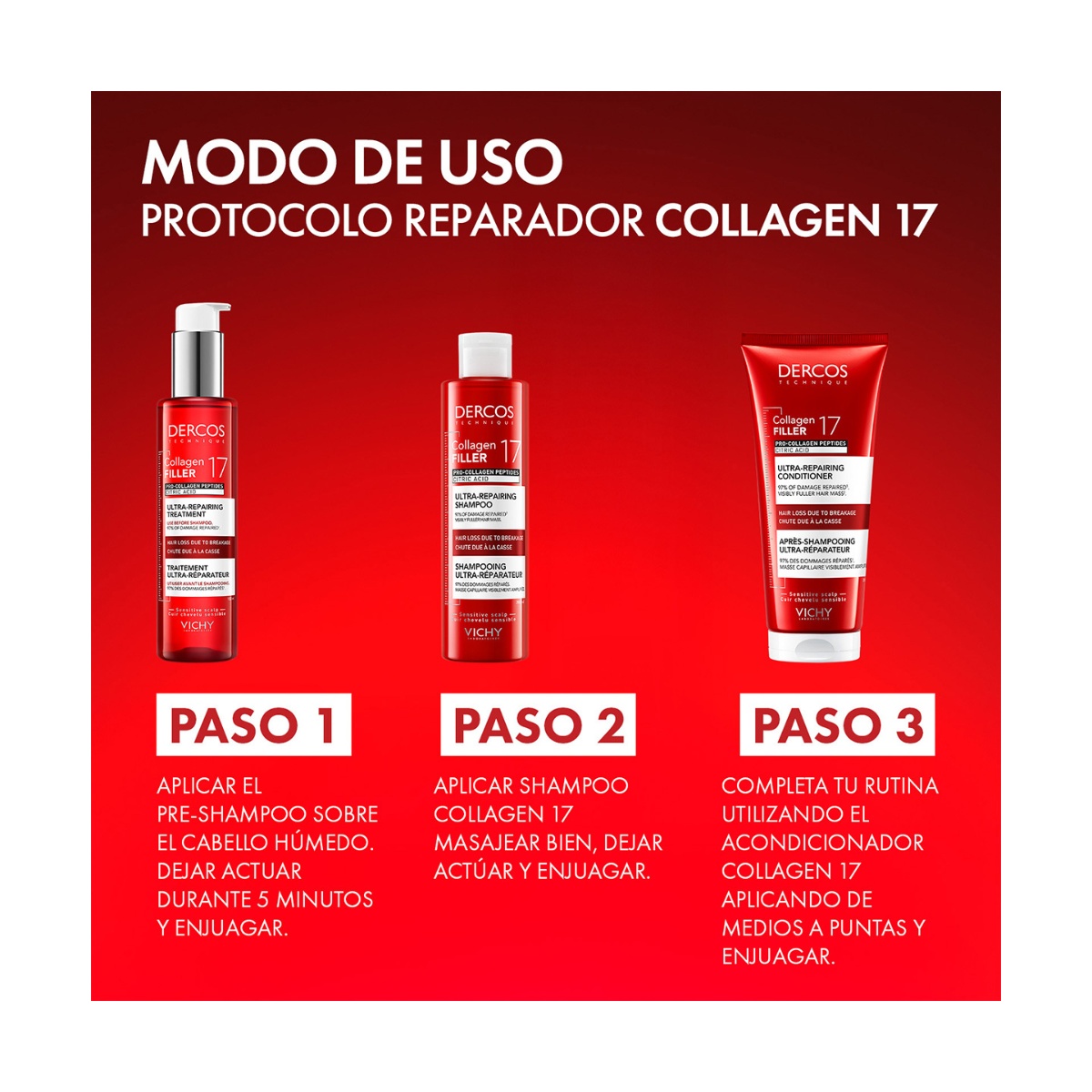 Vichy Dercos Collagen 17 Shampoo Reconstructor image number null