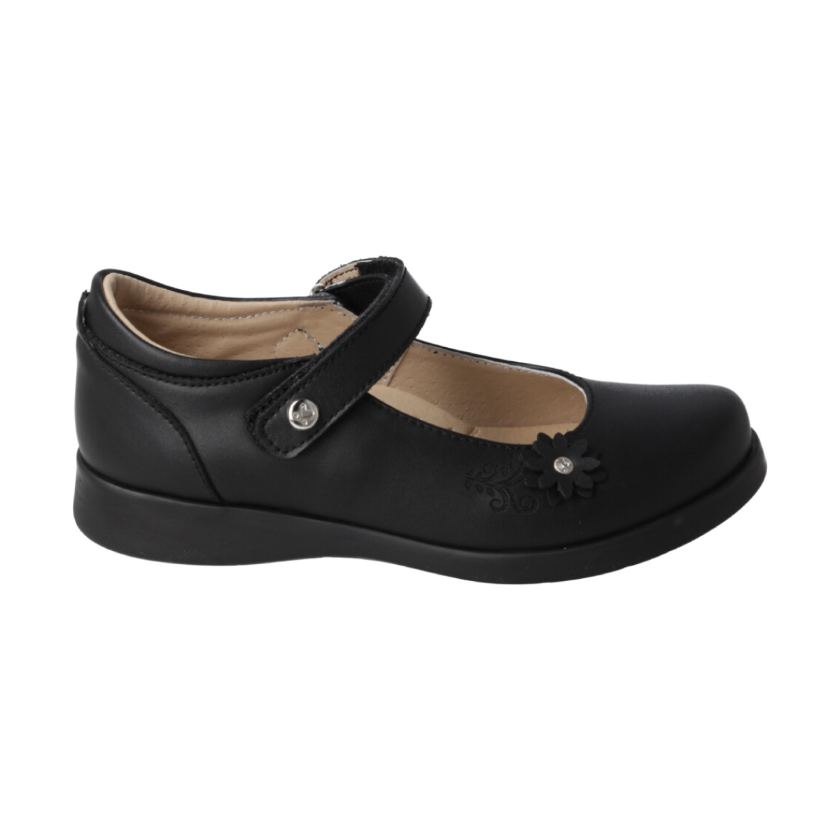 Zapato Escolar Karsten Aplicaci&oacute;n Flor para Ni&ntilde;a image number null