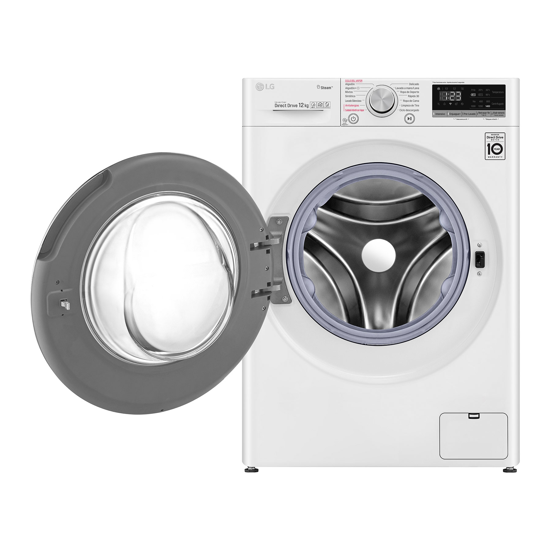 Lavadora LG Carga Frontal AI DD&trade; 12kg - WM12WVC4S6 image number null