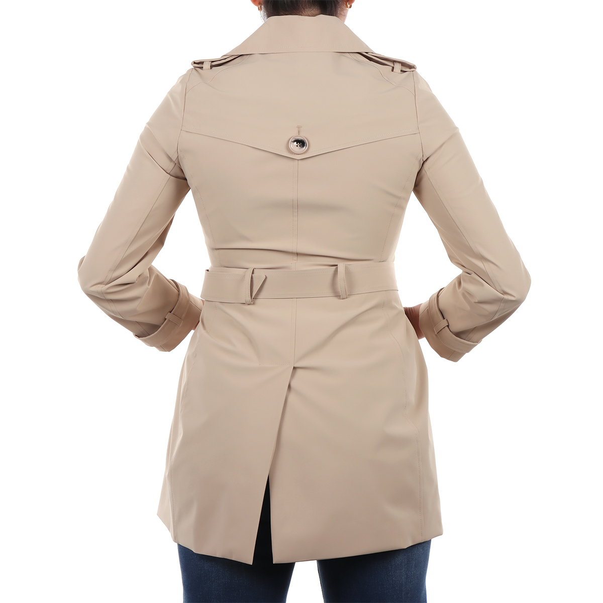 Gabardina Cl&aacute;sica con Cintur&oacute;n Ajustable Shyla para Mujer Petite image number null