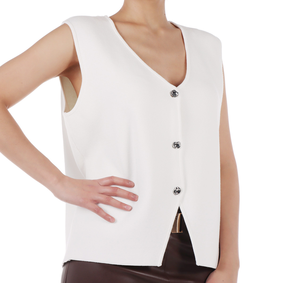 Chaleco Tejido Fukka para Mujer Curvy image number null