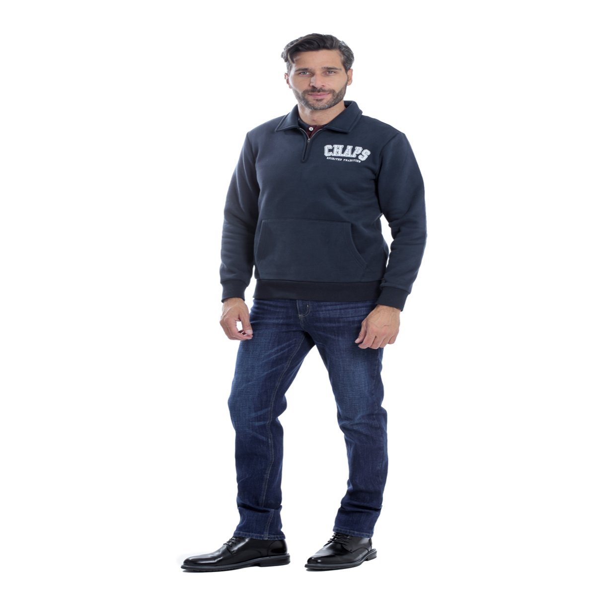 Sudadera Regular Fit Chaps Medio Cierre para Hombre image number null