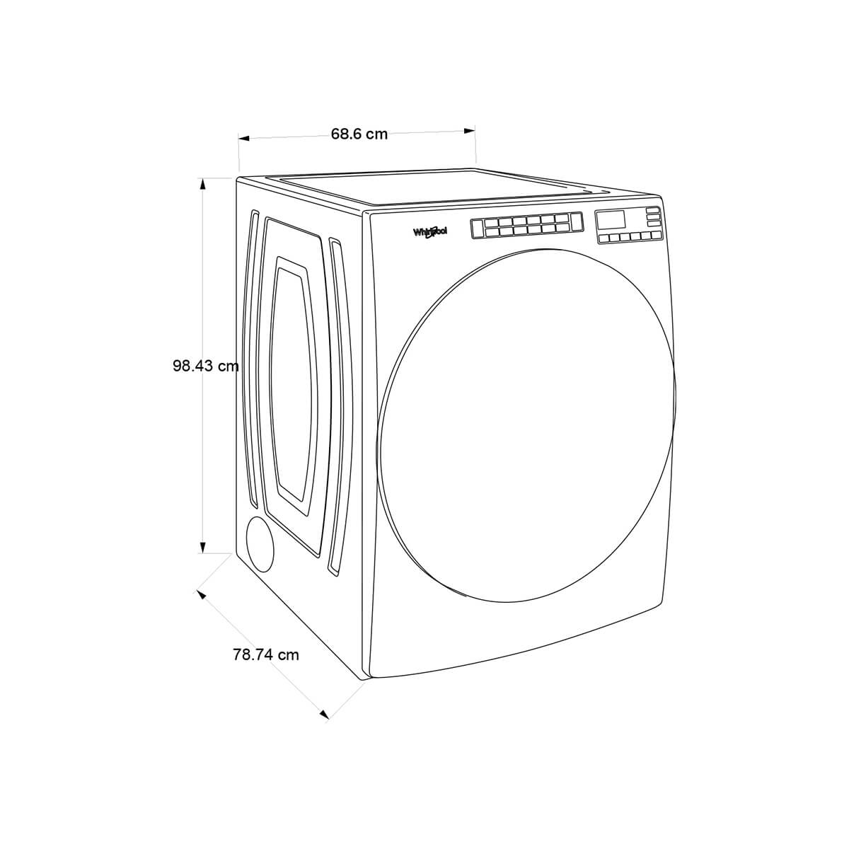 Secadora Gris Whirlpool Frontal 23kg Cp7mwfw5605m image number null