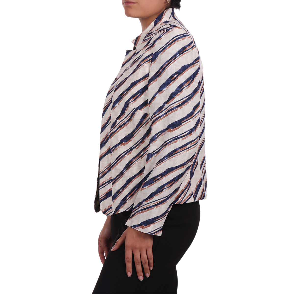 Saco Blazer Estampado Rayas Diva By Gamus para Mujer image number null