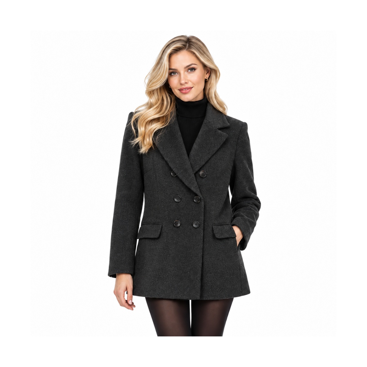 Abrigo Con Doble Cruce Shyla Para Mujer Junior image number null