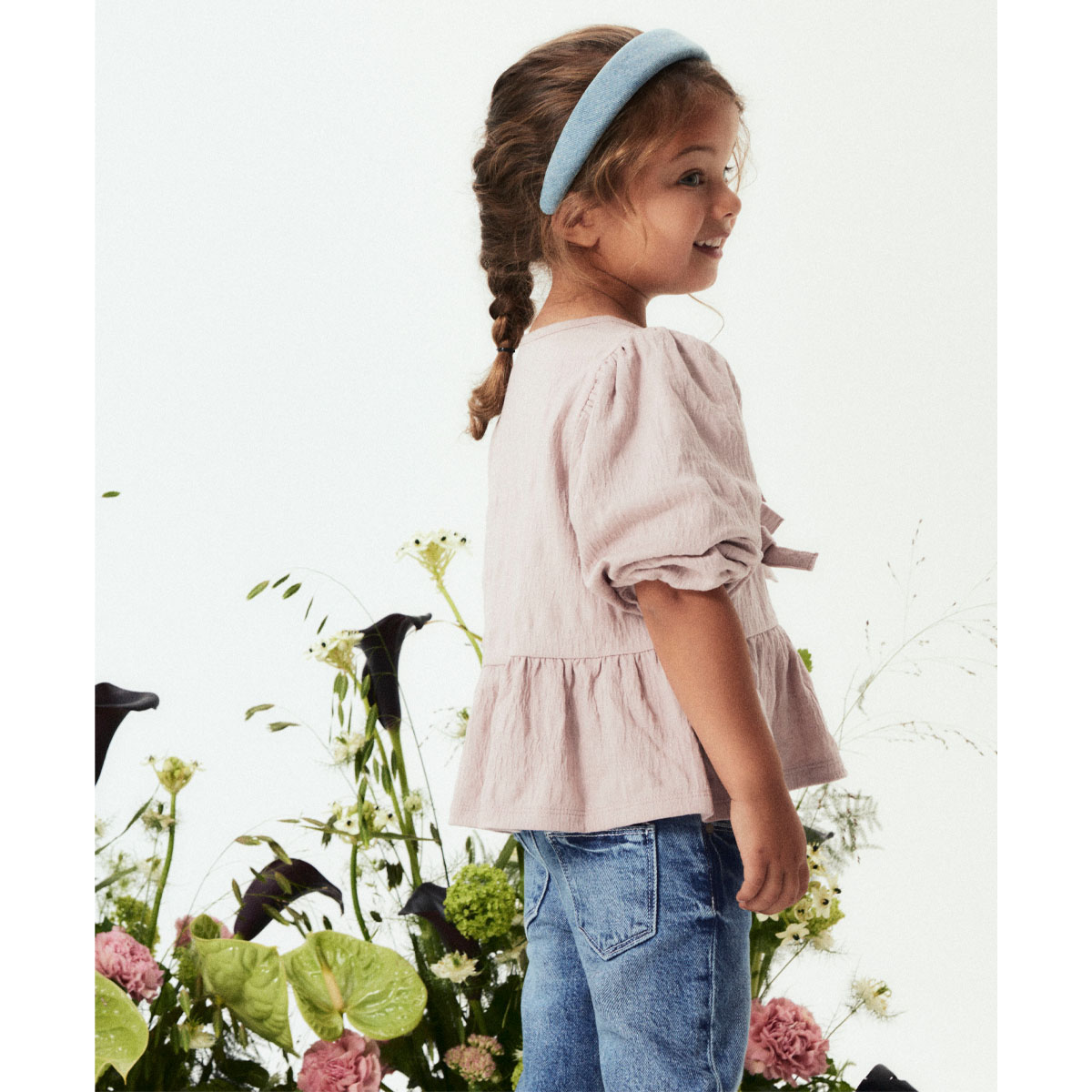 Blusa Manga Corta Con Mo&ntilde;os Name It para Beb&eacute; Ni&ntilde;a image number null