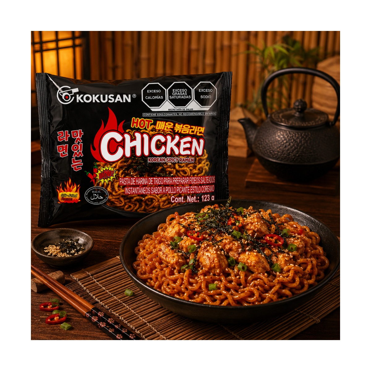Ramen Kokusan Hot Spicy Chicken 123G image number null