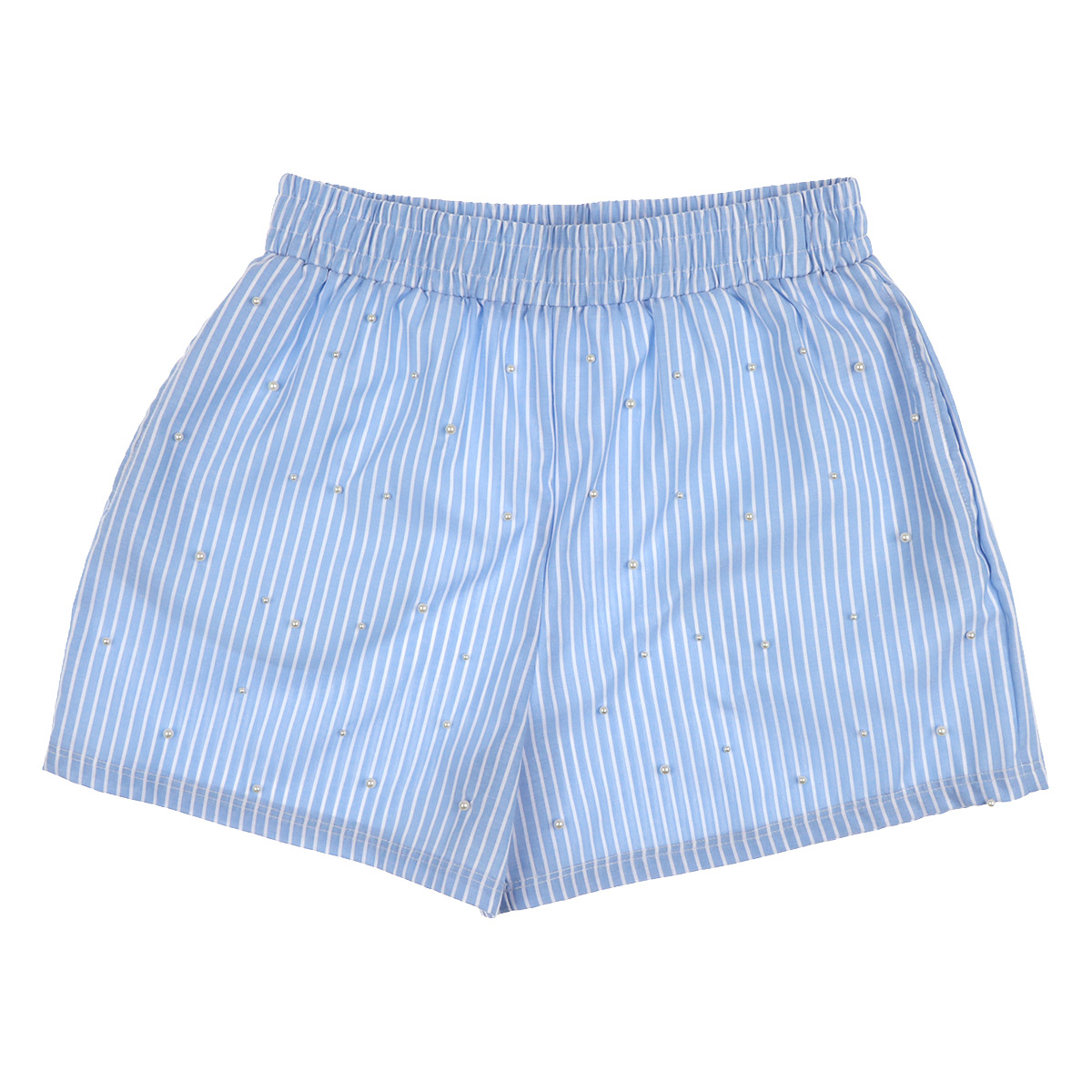 Short Rayas Y Perlas Con Cintura El&aacute;stica Black Tape para Mujer image number null