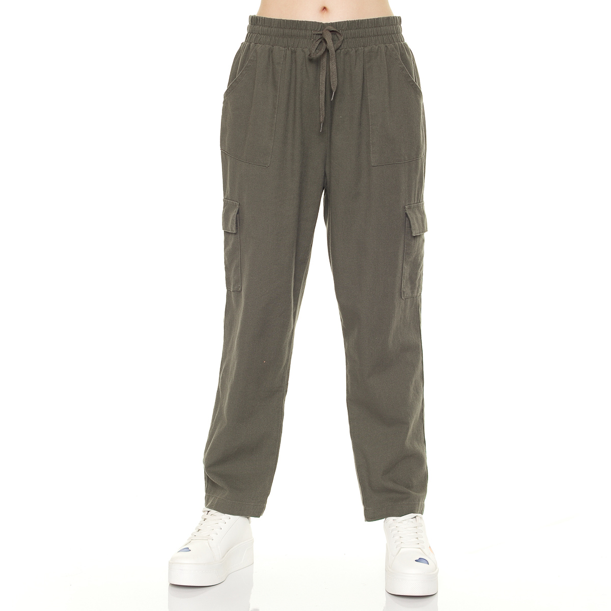 Pantal&oacute;n Cargo Con Jaretas Philosophy Jr Petite Para Mujer Petite image number null