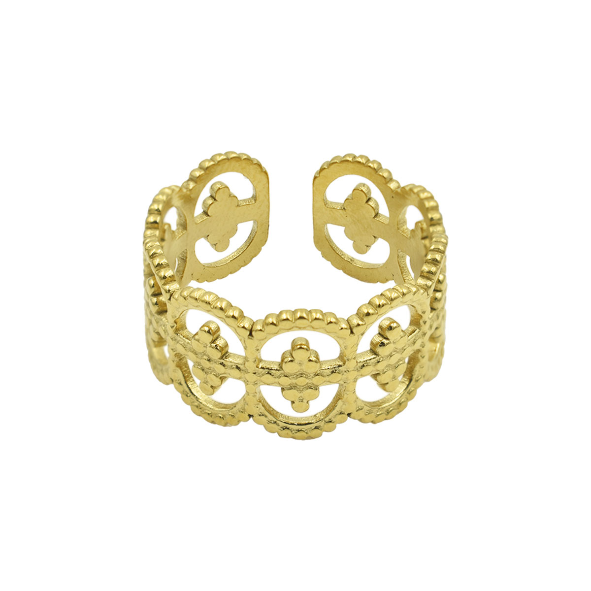 Set De 2 Anillos Dorados  Lulu Para Mujer image number null