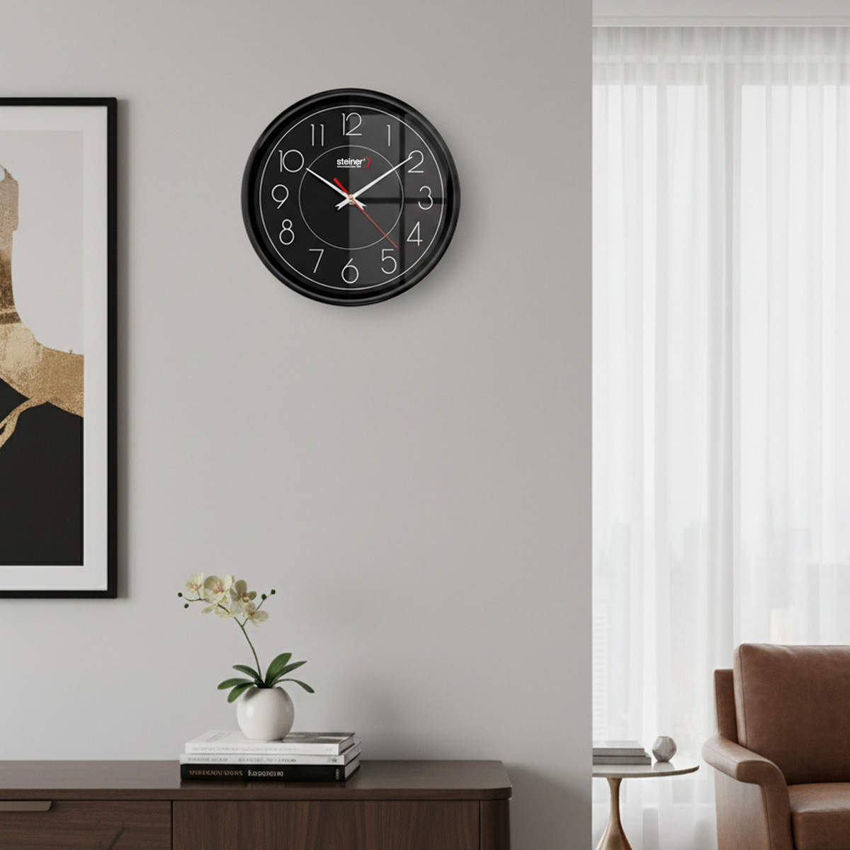 Reloj de Pared Steiner Wake Up Unisex STWA253612BK image number null