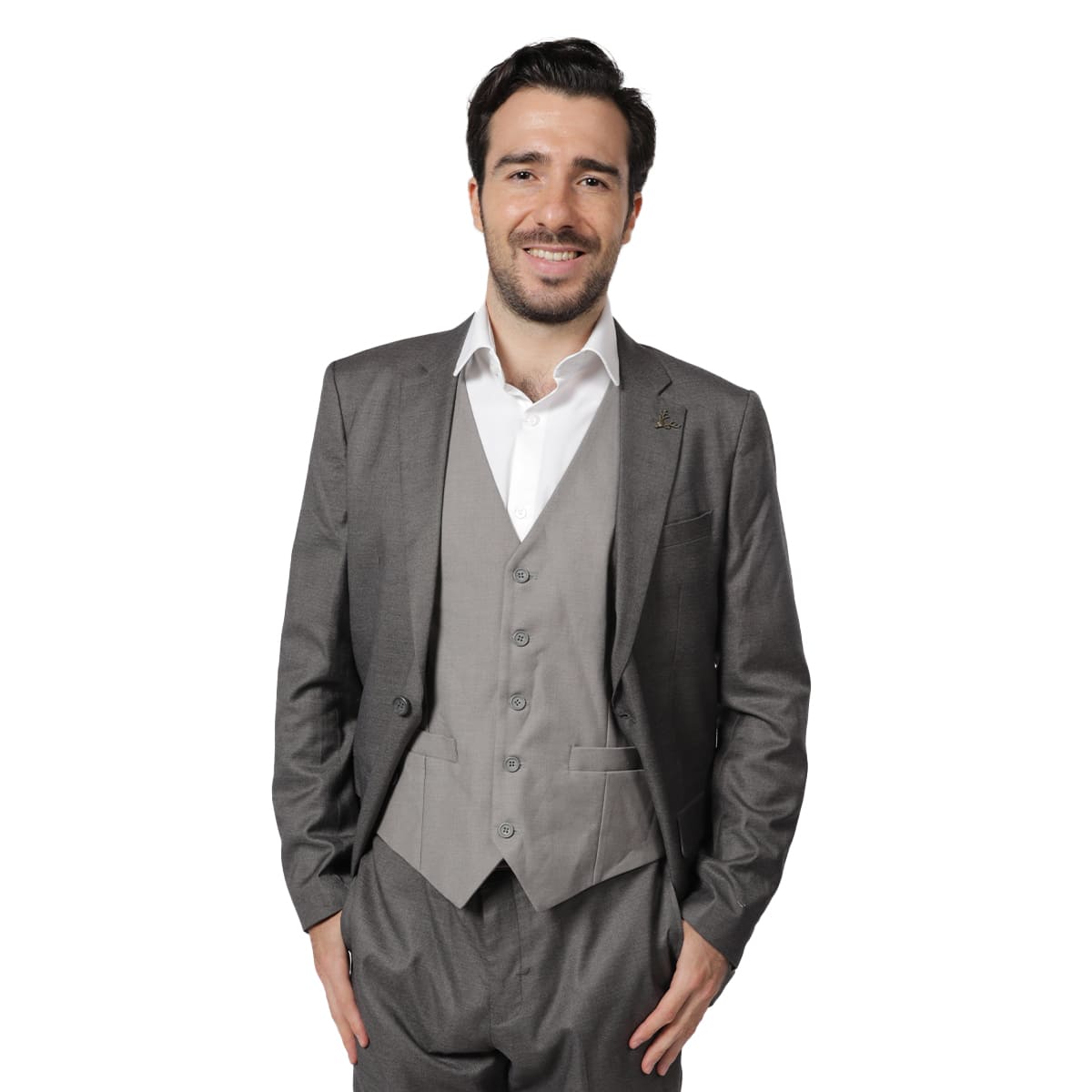 Chaleco Liso Regular Fit 4 Botones Joseph Abboud Para Hombre image number null