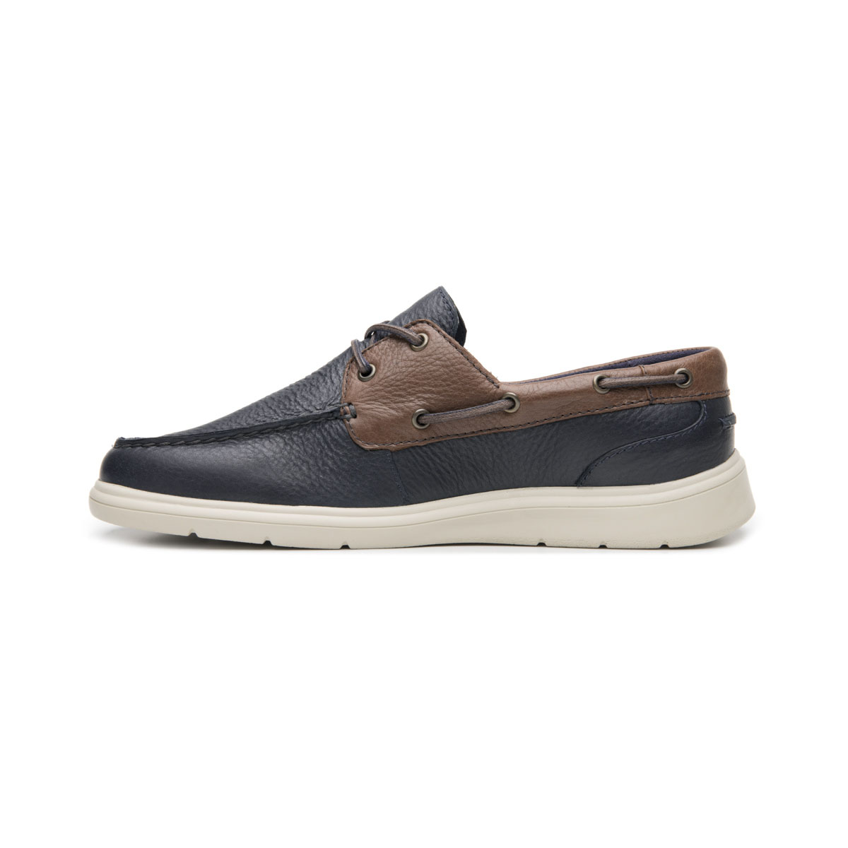 Mocas&iacute;n N&aacute;utico en Piel Flexi Azul para Hombre image number null