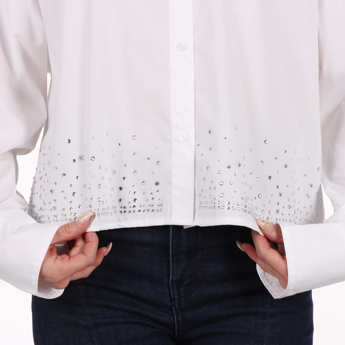 Blusa Piedras Elegante Manga Larga Lifestyler para Mujer image number null