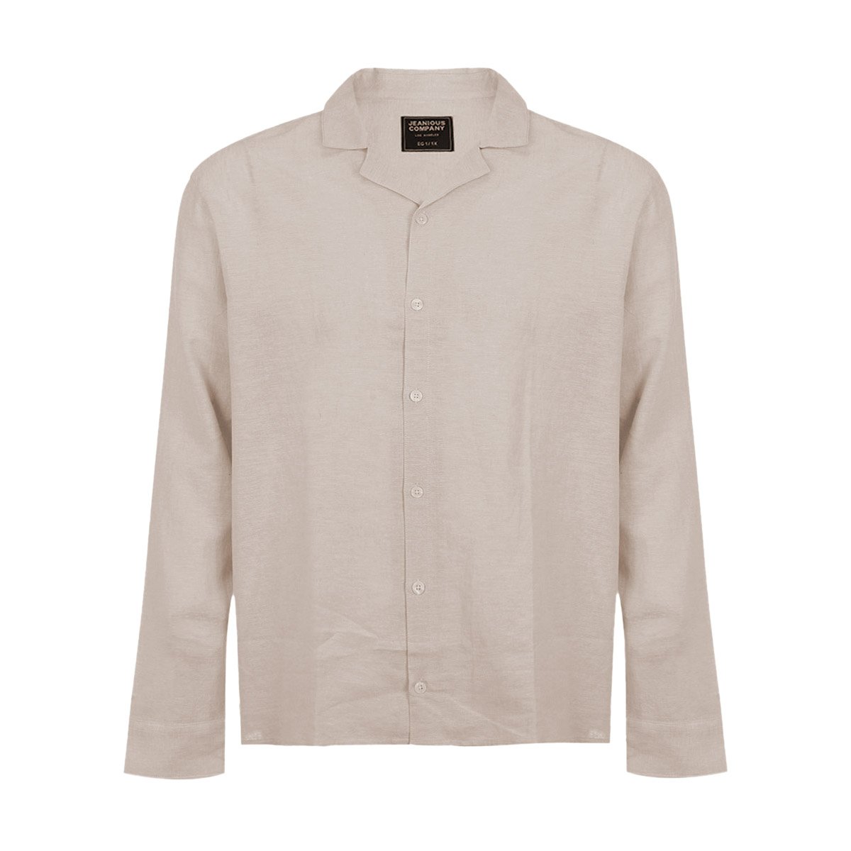 Camisa en Mezcla de Lino Jeanious Manga Larga para Hombre Plus image number null