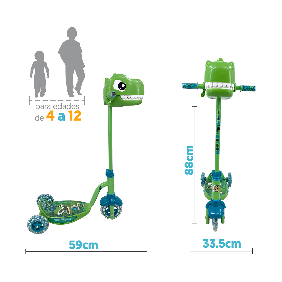 Scooter Con Figura 3D Luces Y Sonidos Flying Wheel image number null