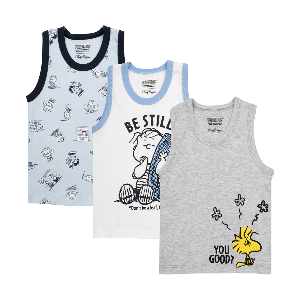 3 Pack Camisetas con Dise&ntilde;o Charlie Brown y Snoopy Baby Creysi para Ni&ntilde;o image number null