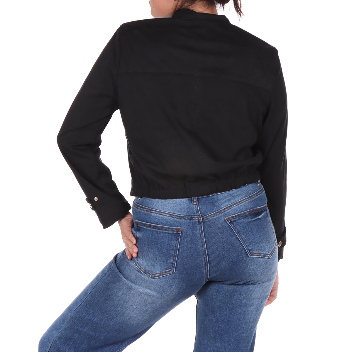 Chamarra Suede con Botones Arqueology para Mujer image number null