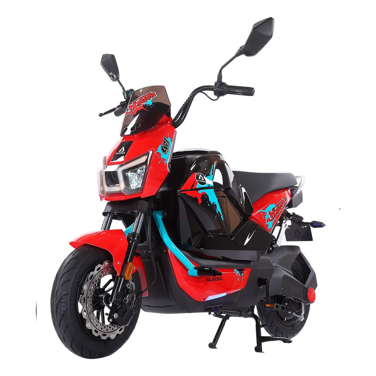 Motocicleta El&eacute;ctrica 800W Alessia Hunter Rojo image number null